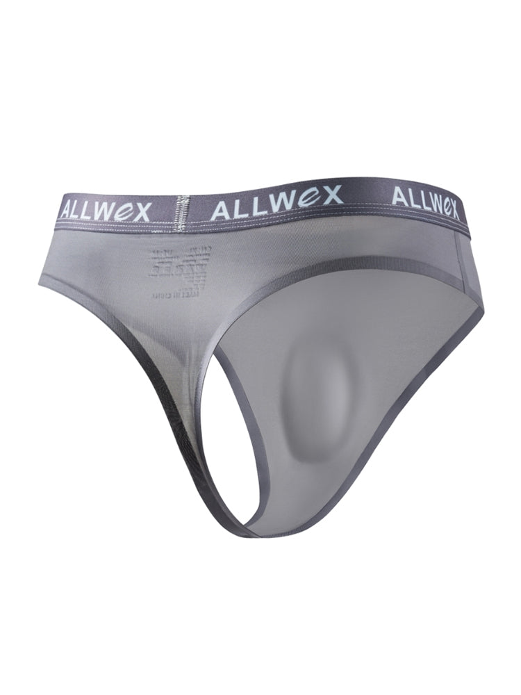 4 Pack Men's Trendy Design Solid Color Quick-Dry Breathable Thongs | dmunderwear detail image 15