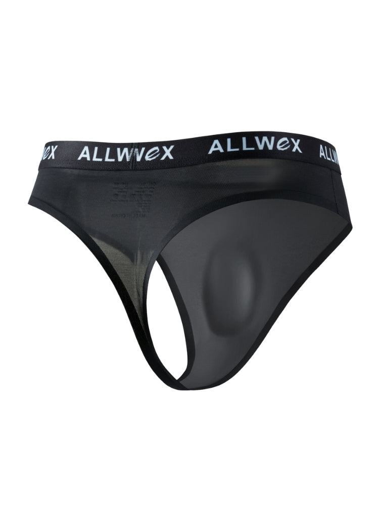 4 Pack Men's Trendy Design Solid Color Quick-Dry Breathable Thongs | dmunderwear detail image 16