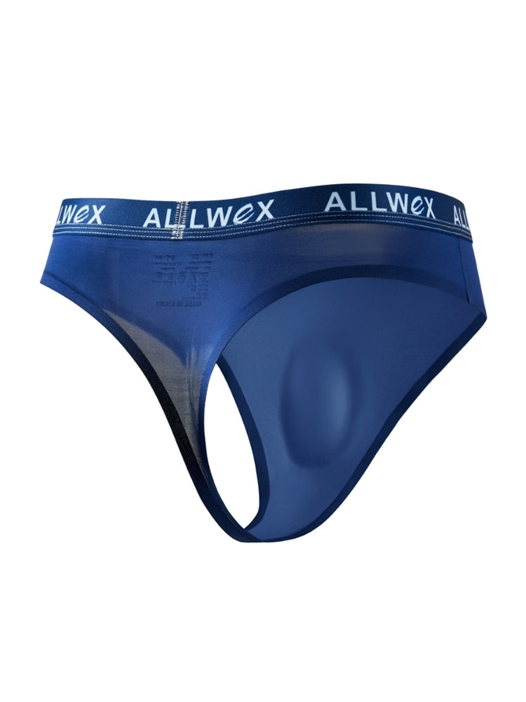 4 Pack Men's Trendy Design Solid Color Quick-Dry Breathable Thongs | dmunderwear detail image 18