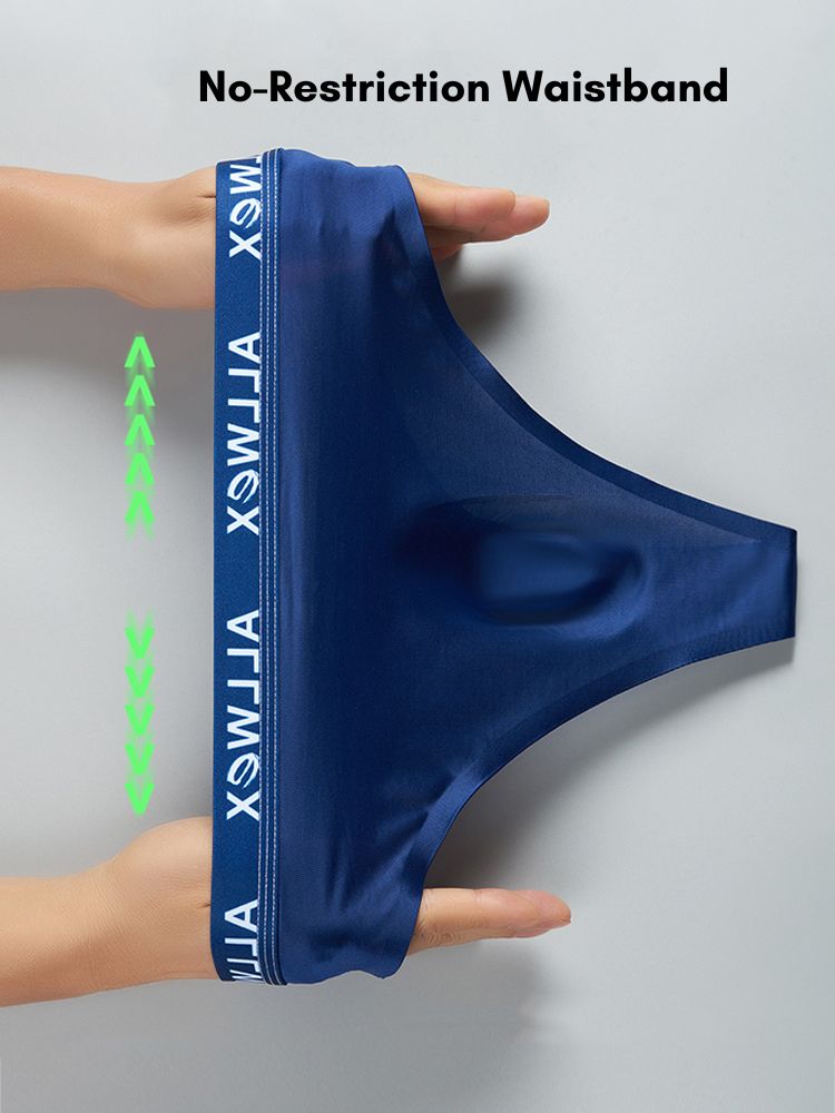 4 Pack Men's Trendy Design Solid Color Quick-Dry Breathable Thongs | dmunderwear detail image 3