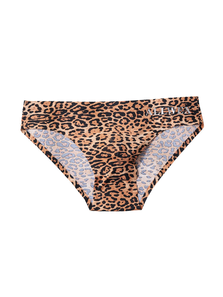 4 Pack Men's U-Pouch Leopard Print Sexy & Contour Fit Briefs | dmunderwear detail image 19