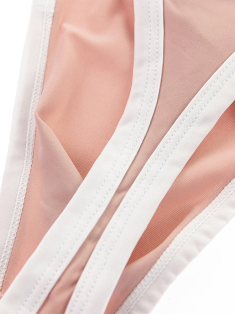 4 Pack Men's Ultra-Lightweight Sheer Icy Mesh Thongs | dmunderwear detail image 7