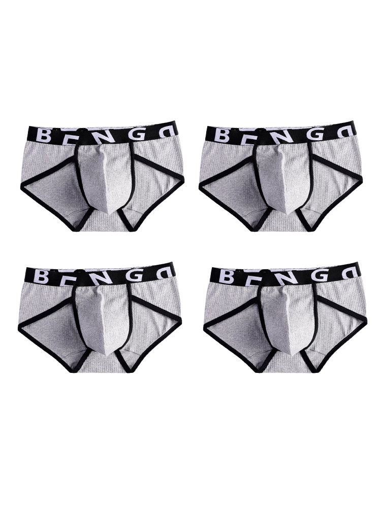 4-pack Men's Ultra-Soft Breathable Cotton High-Stretch Briefs | dmunderwear detail image 12