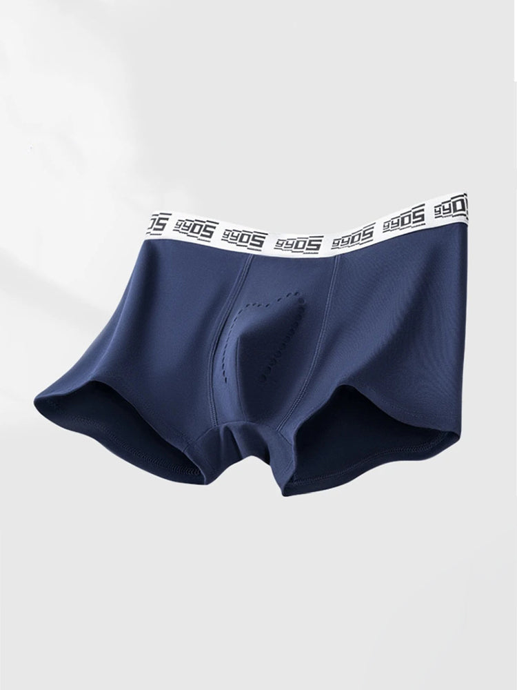 4 Pack Men's 10A Antibacterial Cotton Trunks with Oyster Massage Pouch | dmunderwear detail image 9