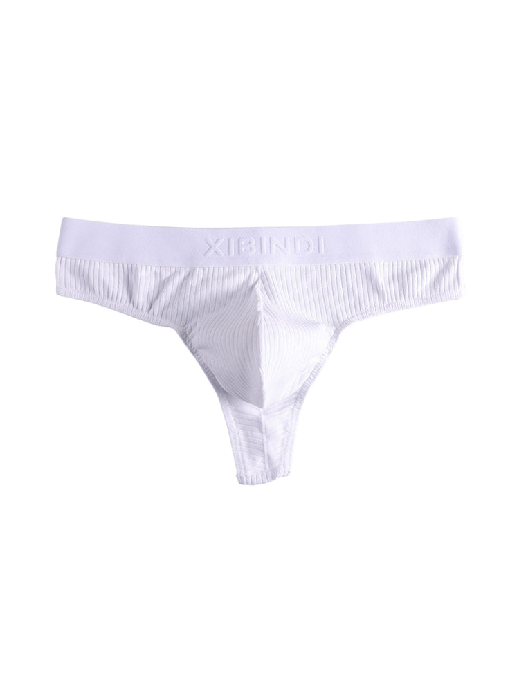 4-Pack Men's Ultra-Soft Cotton Mid-Rise Stay-Put Fit Seamless Thong | dmunderwear