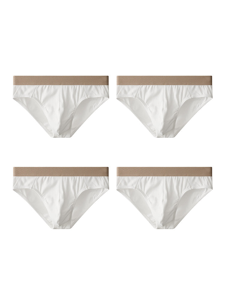 4 Pack Men's Ultra-Soft Cotton Seamless Comfort Supportive Fit Briefs | dmunderwear detail image 12