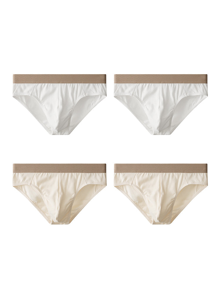 4 Pack Men's Ultra-Soft Cotton Seamless Comfort Supportive Fit Briefs | dmunderwear detail image 8
