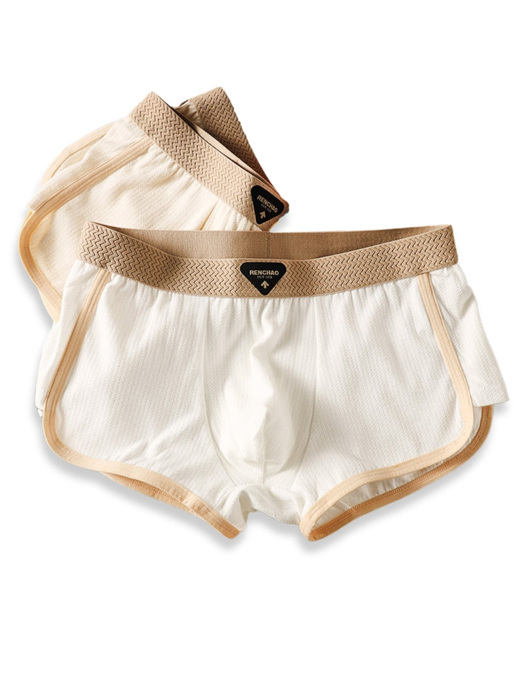 4 Pack Men's Ultra-Soft Premium Cotton Seamless Comfort Trunks | dmunderwear detail image 3