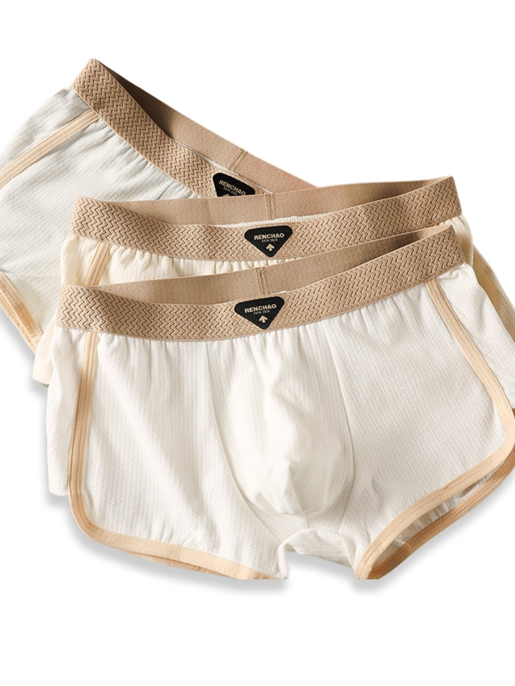 4 Pack Men's Ultra-Soft Premium Cotton Seamless Comfort Trunks | dmunderwear detail image 4