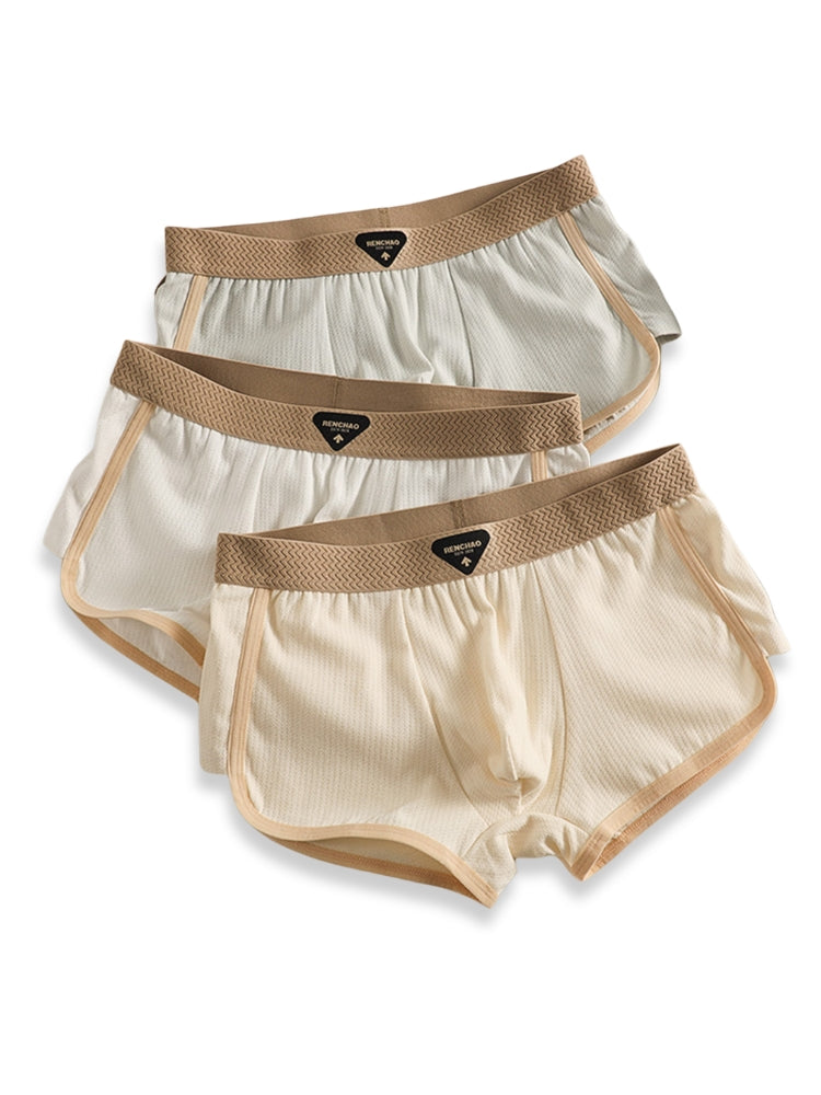 4 Pack Men's Ultra-Soft Premium Cotton Seamless Comfort Trunks | dmunderwear detail image 5