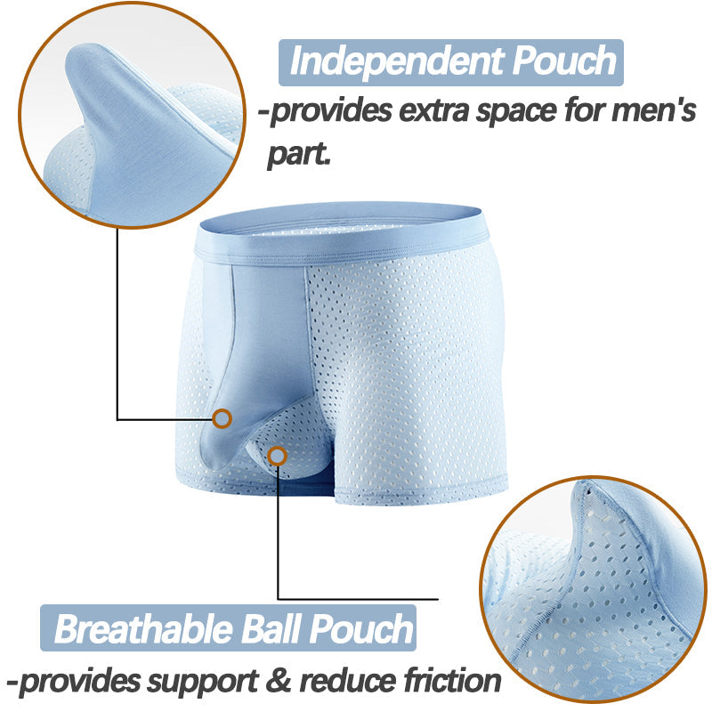 4 Pack Breathable Mesh Ball Pouch Underwear | dmunderwear detail image 3