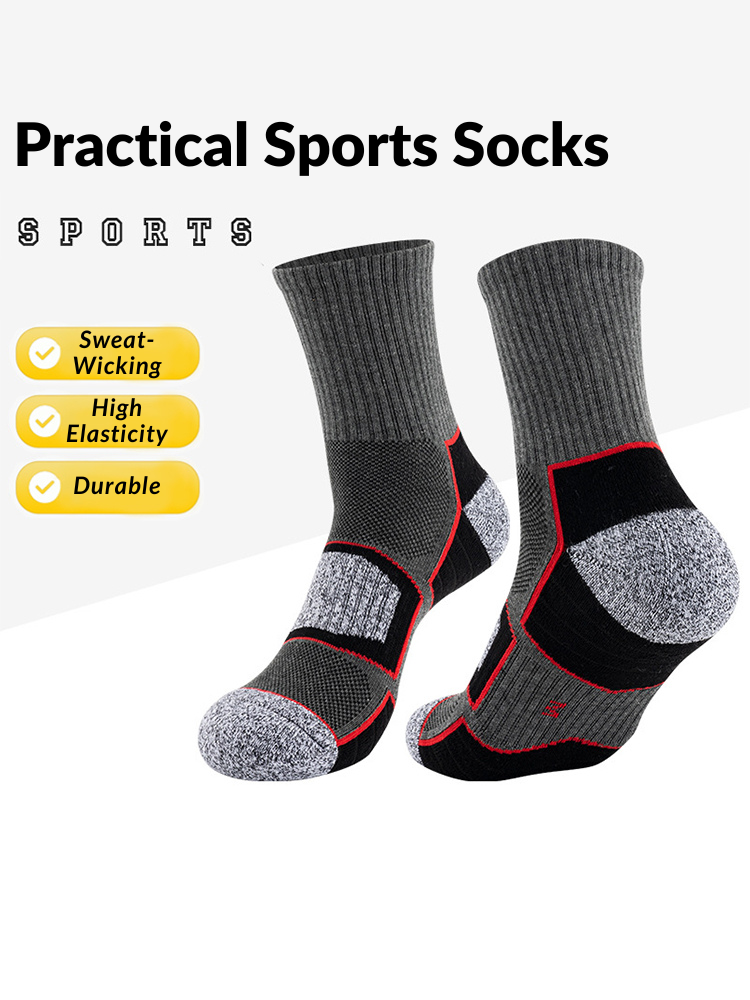 4 Pack Mid-Crew Thick Cushioned Sports Socks | dmunderwear detail image 4