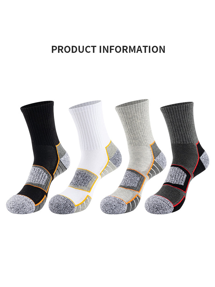 4 Pack Mid-Crew Thick Cushioned Sports Socks | dmunderwear detail image 9