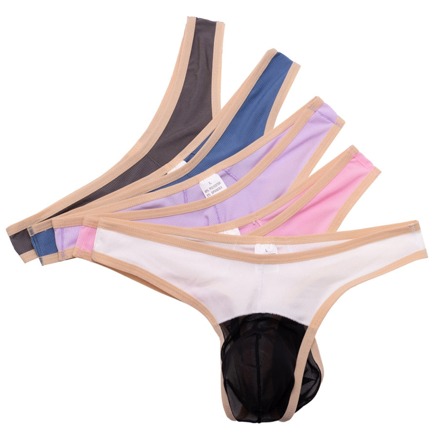 4 Pack Oasis Sheer Pouch Thong | dmunderwear