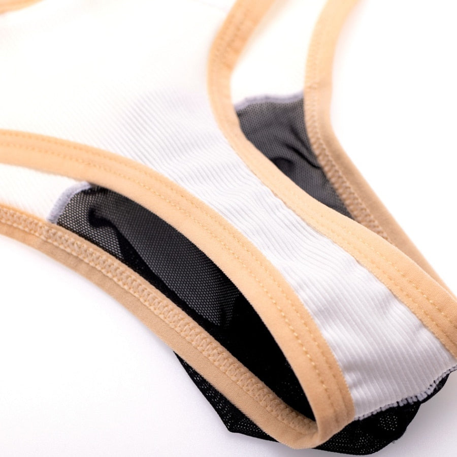 4 Pack Oasis Sheer Pouch Thong | dmunderwear detail image 3