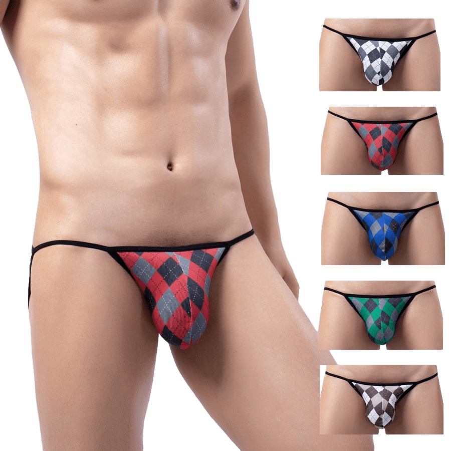 4 Pack Plaid String Bikini | dmunderwear