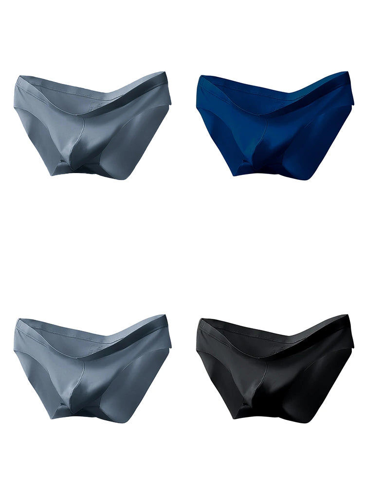 4 Pack Men's Seamlessess Thin Pouch Bikini | dmunderwear detail image 19