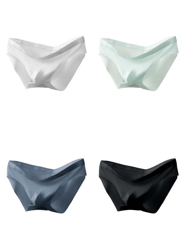 4 Pack Men's Seamlessess Thin Pouch Bikini | dmunderwear detail image 2
