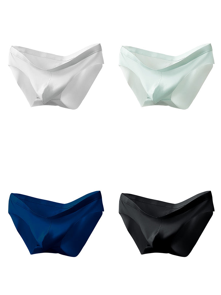 4 Pack Men's Seamlessess Thin Pouch Bikini | dmunderwear detail image 9