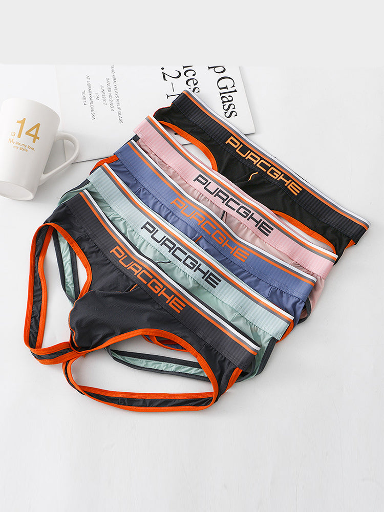 3 Pack Men's Low-Rise Sexy Ultra-Flexible Soft-Touch Firm Support Snug Fit Jockstrap | dmunderwear detail image 9