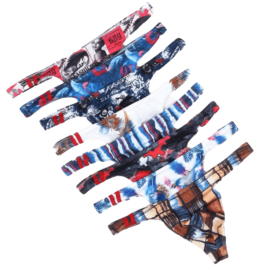 5 Pack Designer Slip Thong | dmunderwear