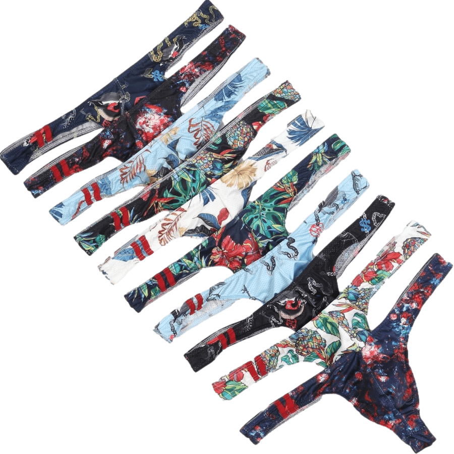 5 Pack Eclectic Graphic Thong | dmunderwear
