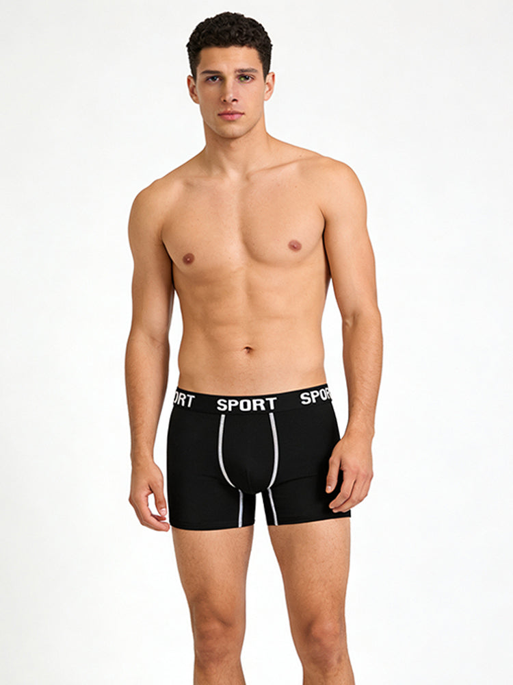5 Pack Men's Extended Length Seamless Comfort Sporty Cut Odor-Control Boxers Briefs | dmunderwear