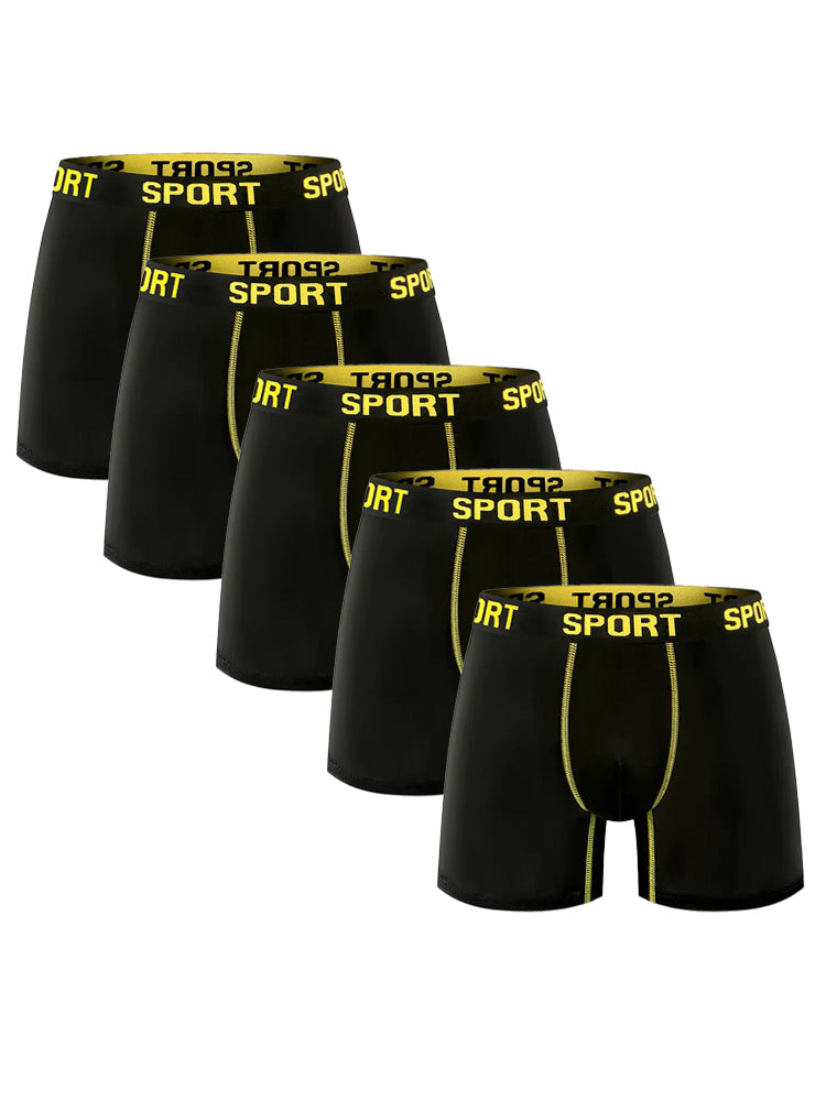5 Pack Men's Extended Length Seamless Comfort Sporty Cut Odor-Control Boxers Briefs | dmunderwear detail image 14