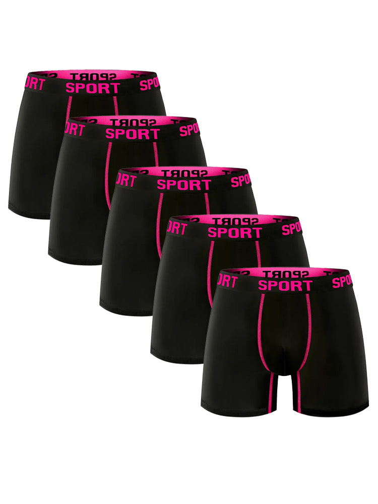 5 Pack Men's Extended Length Seamless Comfort Sporty Cut Odor-Control Boxers Briefs | dmunderwear detail image 16