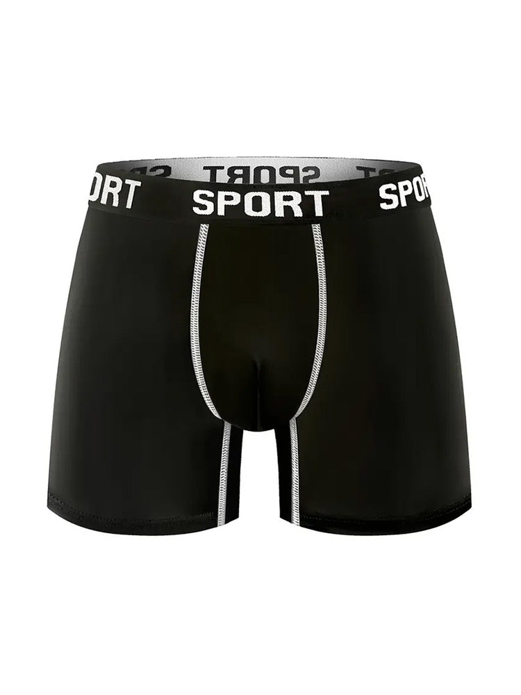 5 Pack Men's Extended Length Seamless Comfort Sporty Cut Odor-Control Boxers Briefs | dmunderwear detail image 3