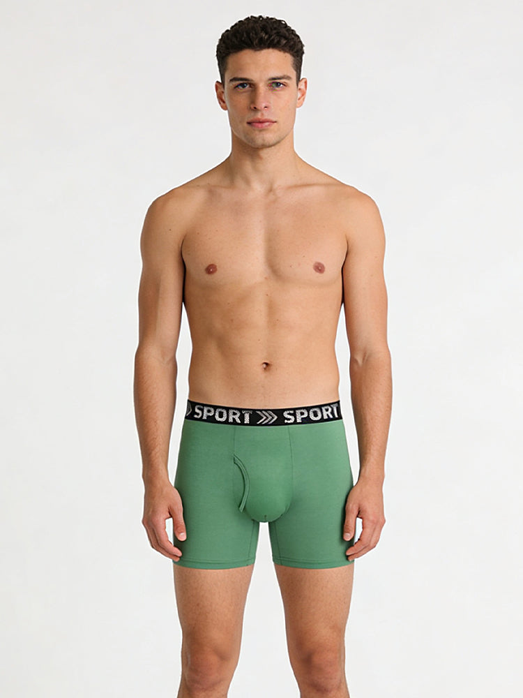 5 Pack Men's Fly Opening All-Day Freshness Zero-Irritation Snug Fit Comfy Boxers Briefs | dmunderwear