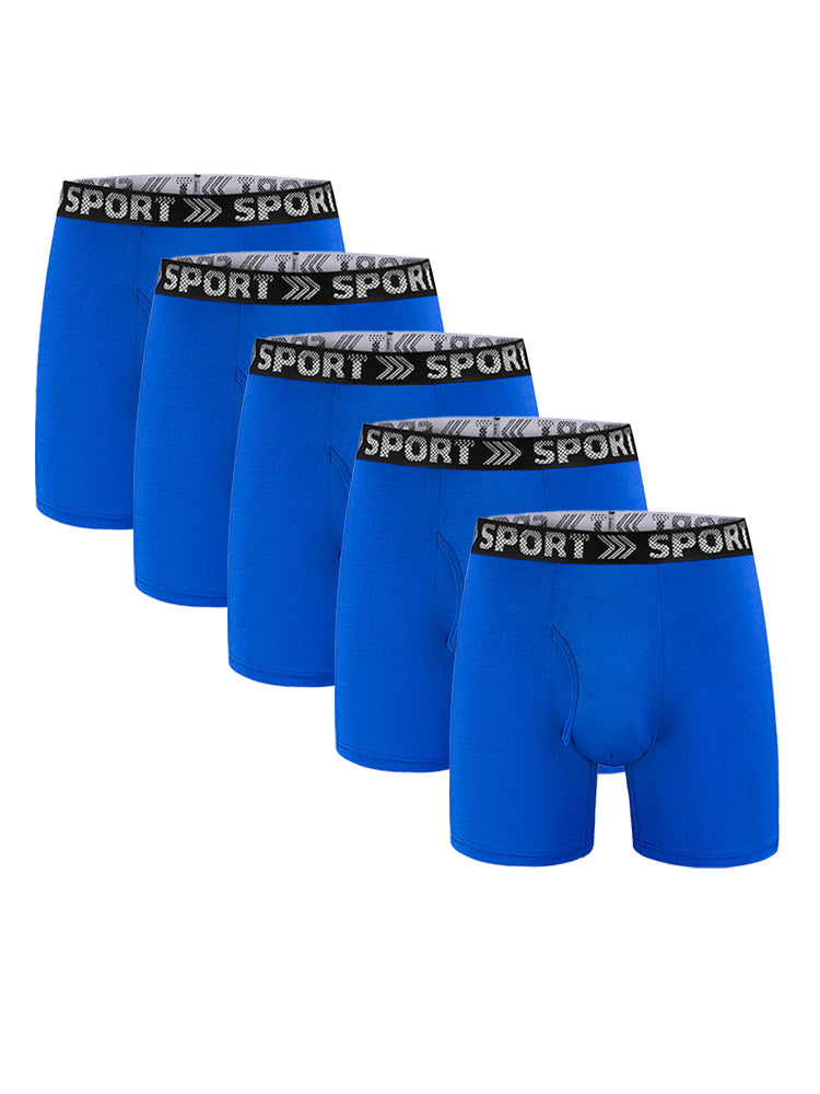 5 Pack Men's Fly Opening All-Day Freshness Zero-Irritation Snug Fit Comfy Boxers Briefs | dmunderwear detail image 12