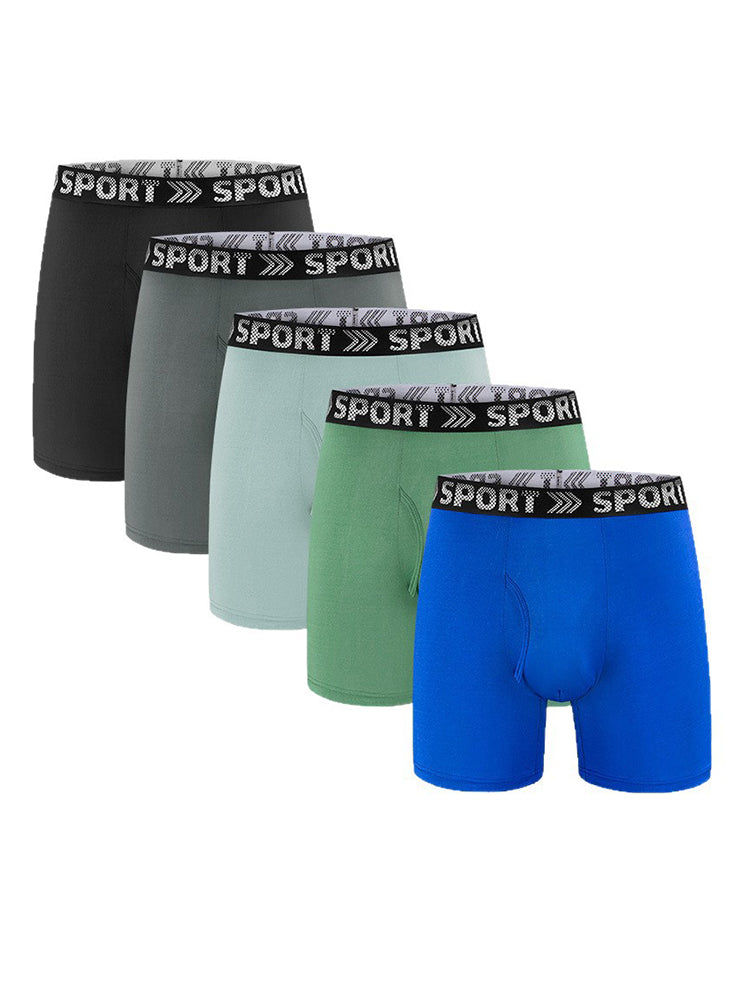 5 Pack Men's Fly Opening All-Day Freshness Zero-Irritation Snug Fit Comfy Boxers Briefs | dmunderwear detail image 2