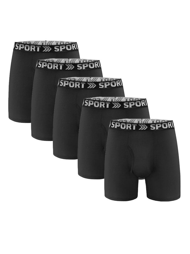 5 Pack Men's Fly Opening All-Day Freshness Zero-Irritation Snug Fit Comfy Boxers Briefs | dmunderwear detail image 8