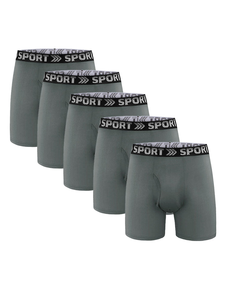 5 Pack Men's Fly Opening All-Day Freshness Zero-Irritation Snug Fit Comfy Boxers Briefs | dmunderwear detail image 9