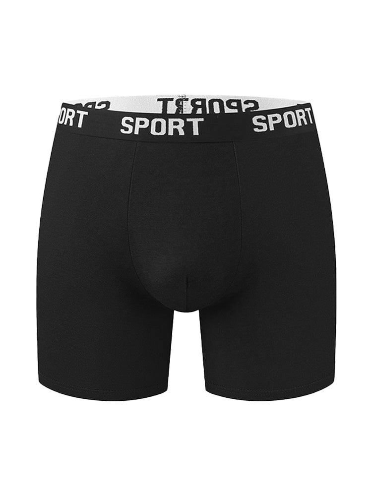 5 Pack Men's Moisture-Wicking Anti-Chafing Sporty Cut Stay-Put Fit Comfort Boxers Briefs | dmunderwear detail image 3