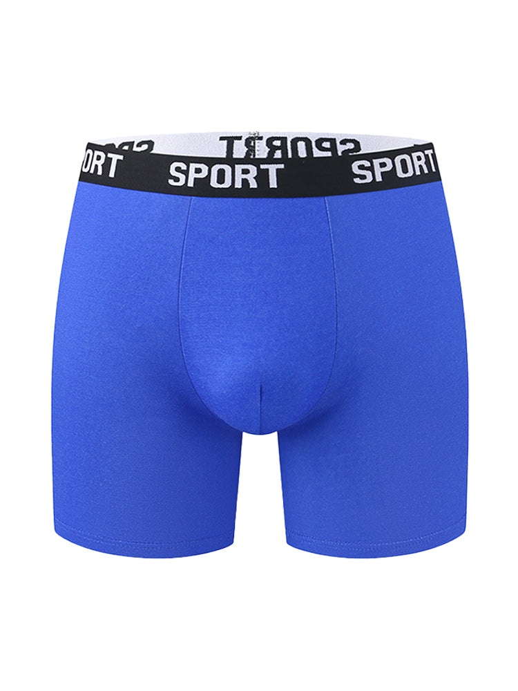 5 Pack Men's Moisture-Wicking Anti-Chafing Sporty Cut Stay-Put Fit Comfort Boxers Briefs | dmunderwear detail image 4