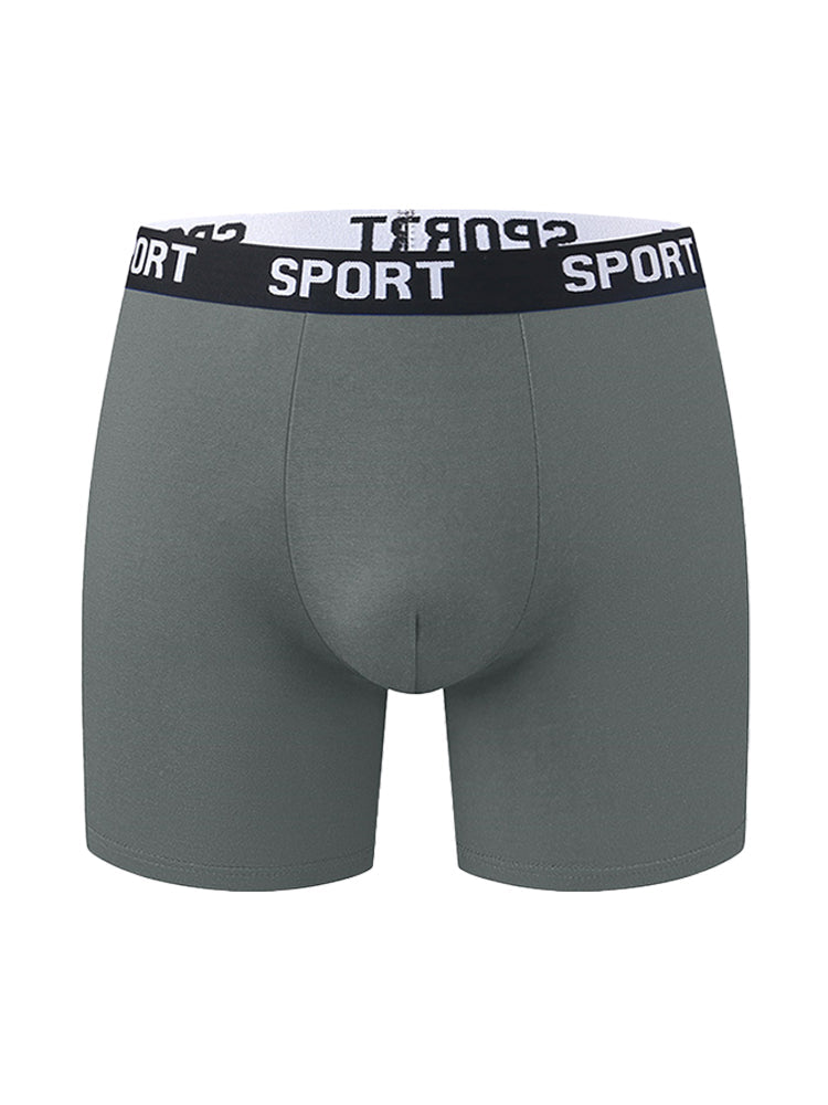 5 Pack Men's Moisture-Wicking Anti-Chafing Sporty Cut Stay-Put Fit Comfort Boxers Briefs | dmunderwear detail image 5