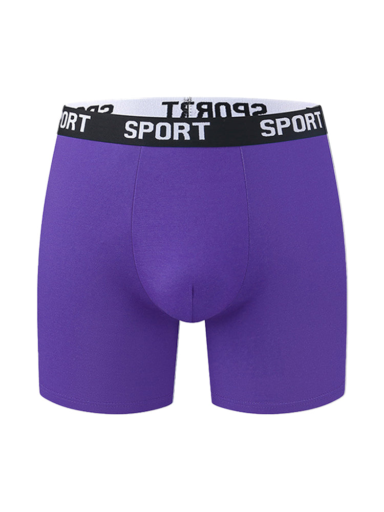 5 Pack Men's Moisture-Wicking Anti-Chafing Sporty Cut Stay-Put Fit Comfort Boxers Briefs | dmunderwear detail image 7