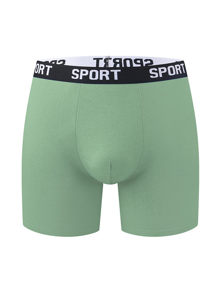 5 Pack Men's Moisture-Wicking Anti-Chafing Sporty Cut Stay-Put Fit Comfort Boxers Briefs | dmunderwear detail image 9