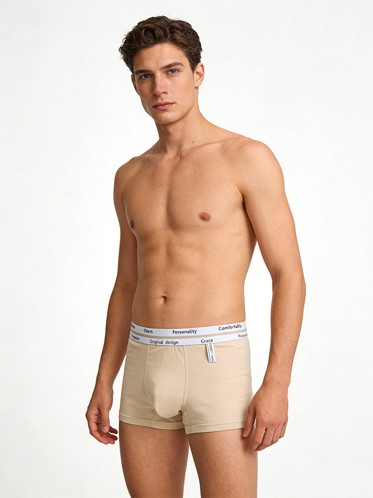 5 Pack Men's Ultra-Soft Antibacterial Cotton Trendy Design Stretchy Trunks | dmunderwear