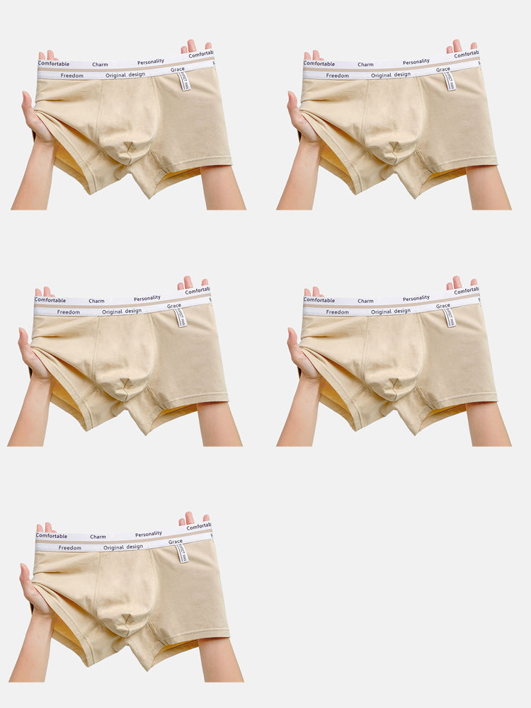 5 Pack Men's Ultra-Soft Antibacterial Cotton Trendy Design Stretchy Trunks | dmunderwear detail image 12