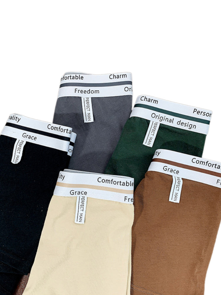 5 Pack Men's Ultra-Soft Antibacterial Cotton Trendy Design Stretchy Trunks | dmunderwear detail image 15