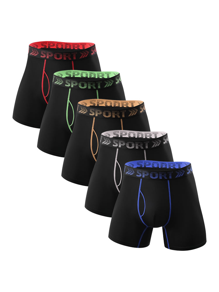 5 Packs of Men's Sports Fitness Training Quick-drying Tight Shorts | dmunderwear detail image 2