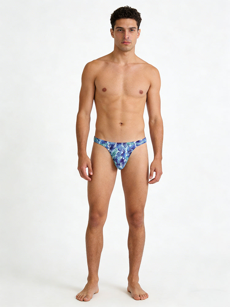 6 Pack Men's Bold Prints Stretch Fit Quick-Dry Sexy Thongs | dmunderwear