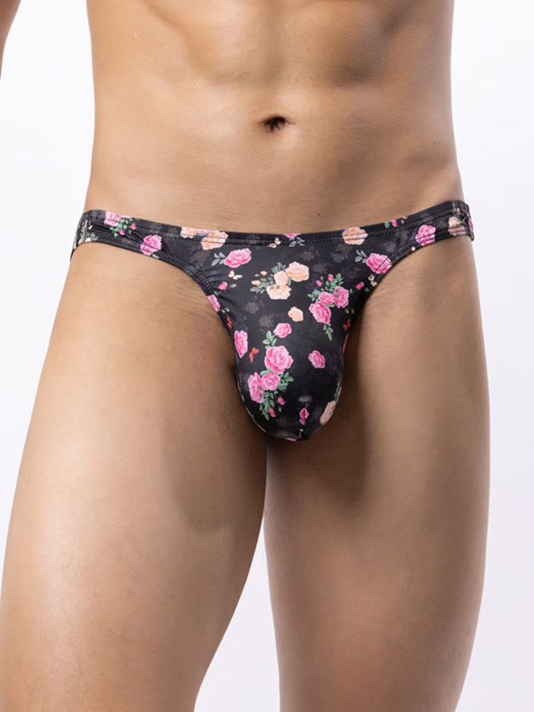 6 Pack Men's Bold Prints Stretch Fit Quick-Dry Sexy Thongs | dmunderwear detail image 11