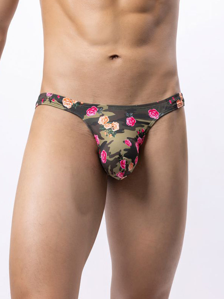 6 Pack Men's Bold Prints Stretch Fit Quick-Dry Sexy Thongs | dmunderwear detail image 16