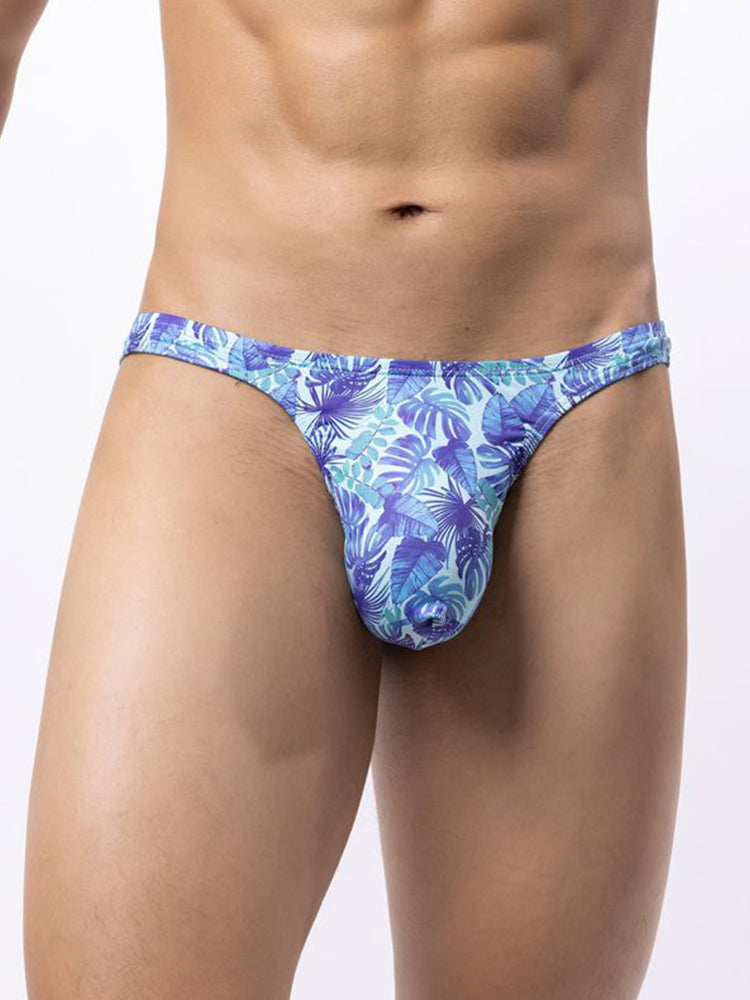 6 Pack Men's Bold Prints Stretch Fit Quick-Dry Sexy Thongs | dmunderwear detail image 3