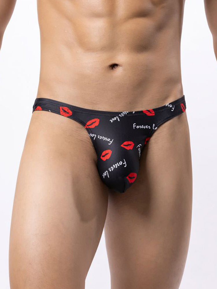 6 Pack Men's Bold Prints Stretch Fit Quick-Dry Sexy Thongs | dmunderwear detail image 4