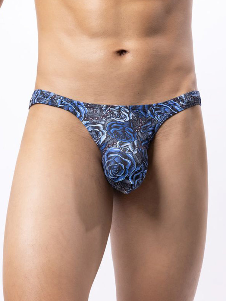 6 Pack Men's Bold Prints Stretch Fit Quick-Dry Sexy Thongs | dmunderwear detail image 6